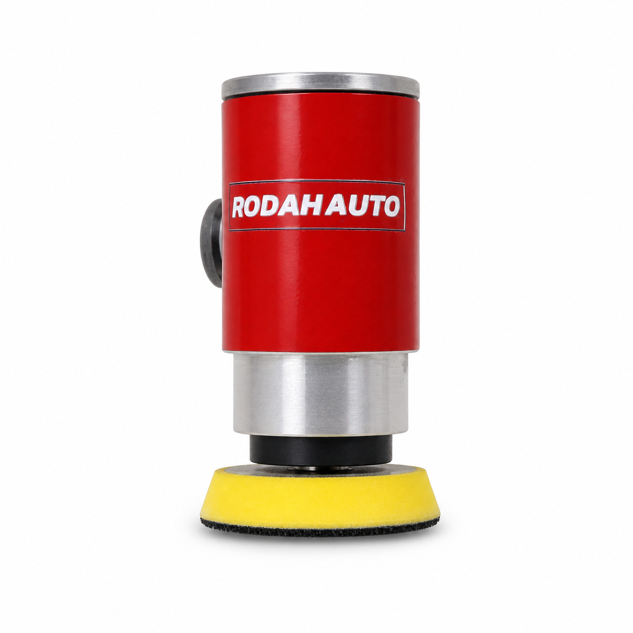 Orbital sander pneumatik Rodah Auto dengan pad kuning